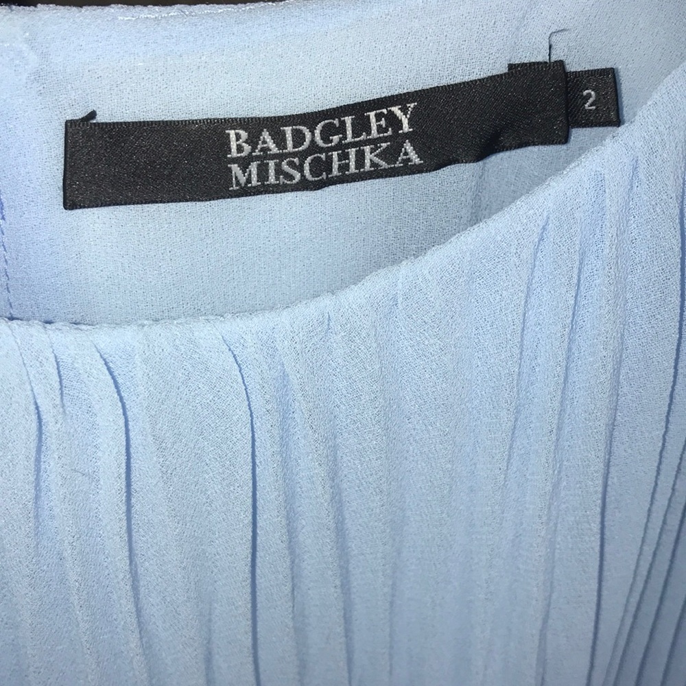 BNWT Badgley Mischka Pleated Pop Over Dress Size 2 - Picture 5 of 6